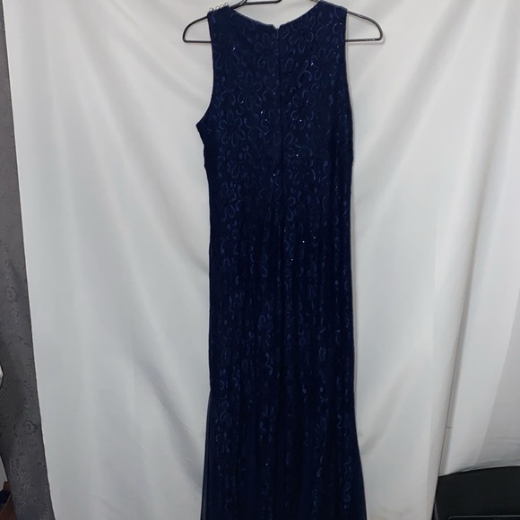 R & M Richard’s  Wo Size 12 FORMAL EVENING DRESS MOTHER OF BRIDE DRESS NAVY EUC - Picture 12 of 16